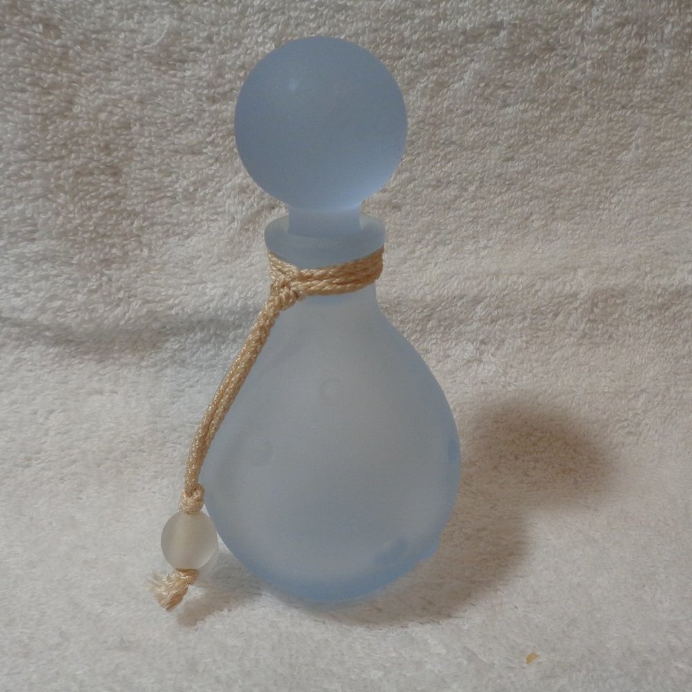 Blue Frosted Raised Bubble Perfume Bottle